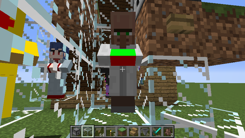 ウキネノイズミ Minecraft 村人スキンを書き変えてみた