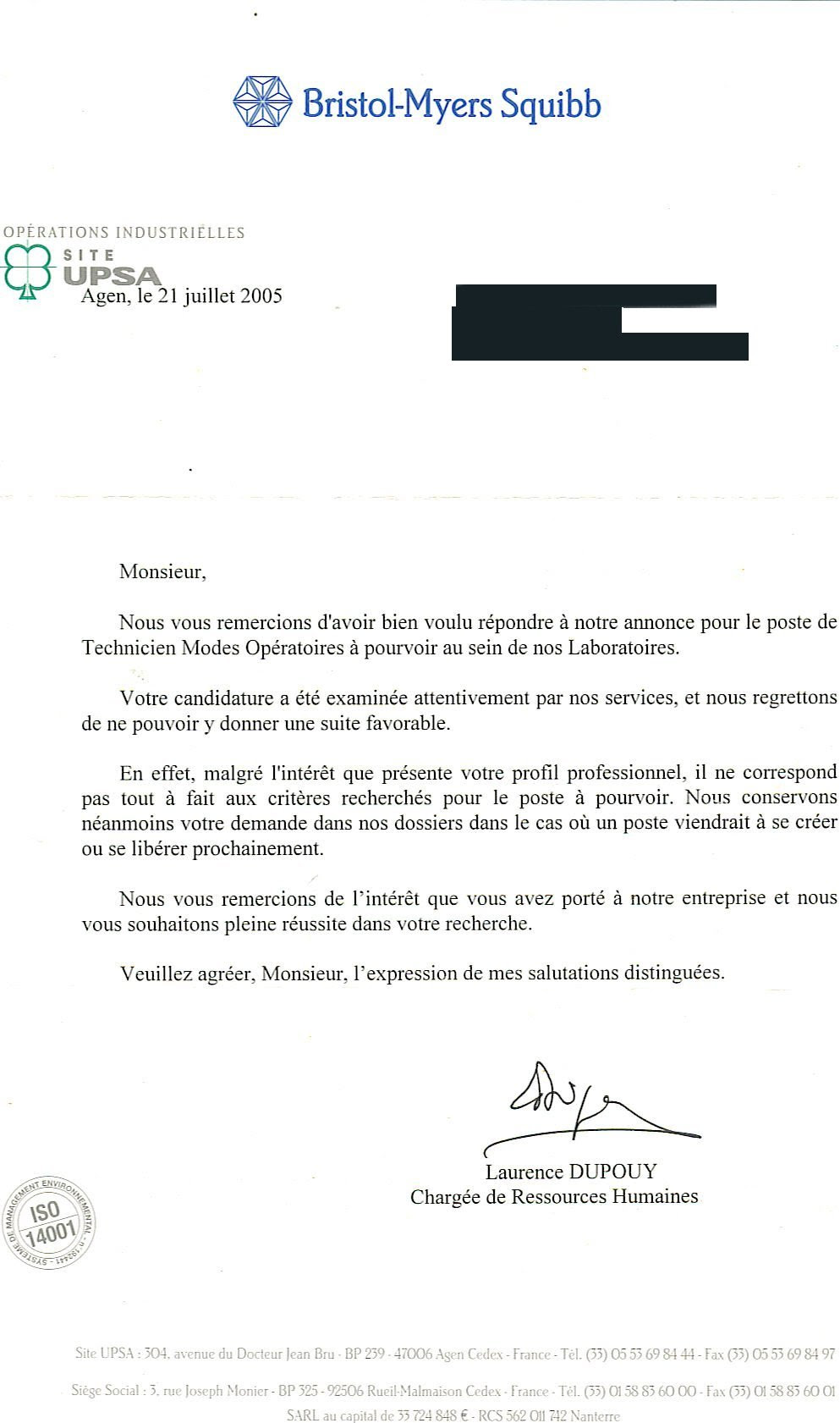 Lettre de motivation stage automatisme - laboite-cv.fr