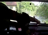 A Log Flies Through a Racer's Windshield - But You Won't Believe What Happens
