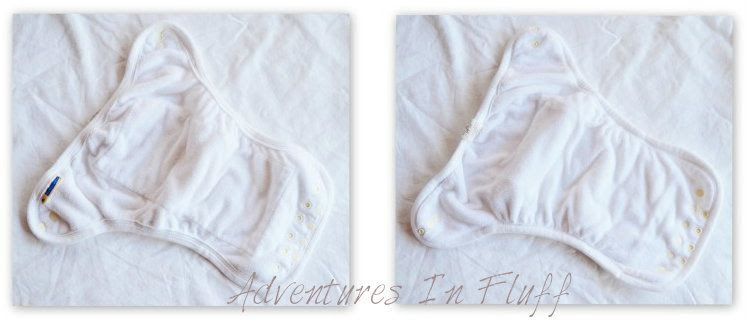 Mother-ease one size cotton terry fitted cloth diaper - inside and outside