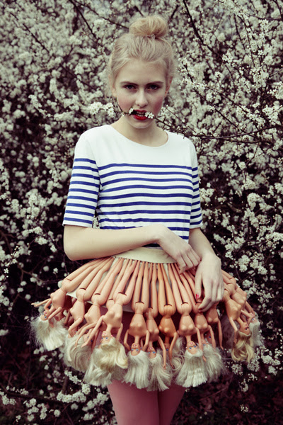 art, barbie, blonde, branches, chignon