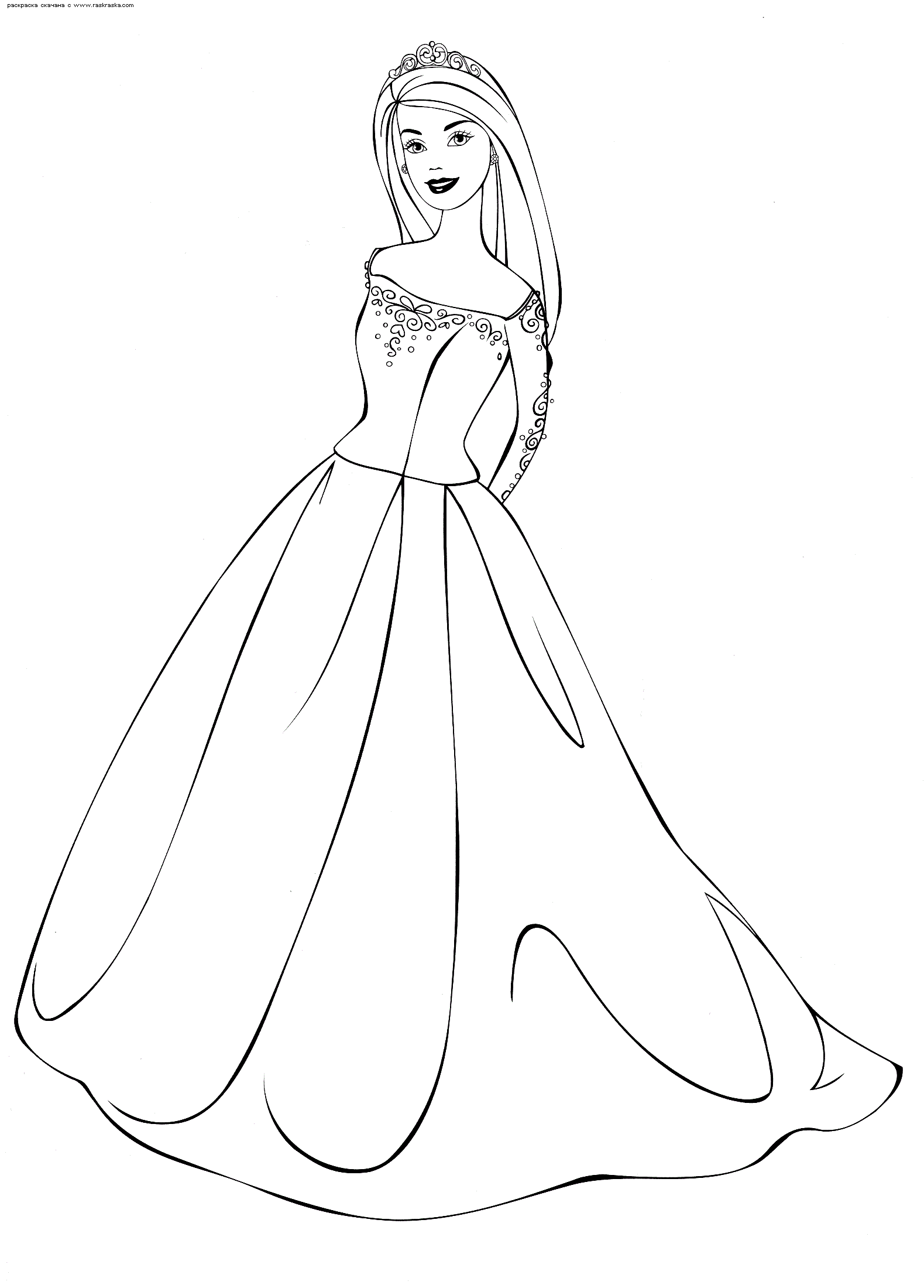 Barbie coloring pages to print for free; mermaid, princess  
