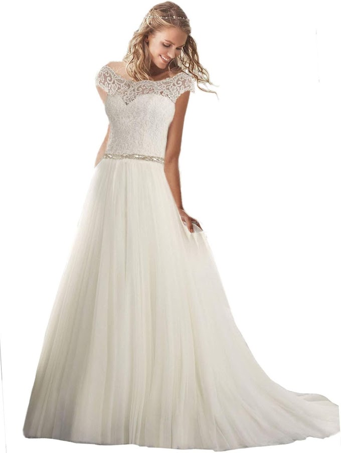 Elegant Wedding Dresses With Cap Sleeves - Top 20 Vintage Wedding Dresses With Cap Sleeves Emmalovesweddings / Reviews(11) spaghetti straps sleeveless backless lace dress with court train.