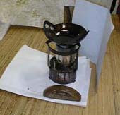 Wajan 
is used to melt the wax
