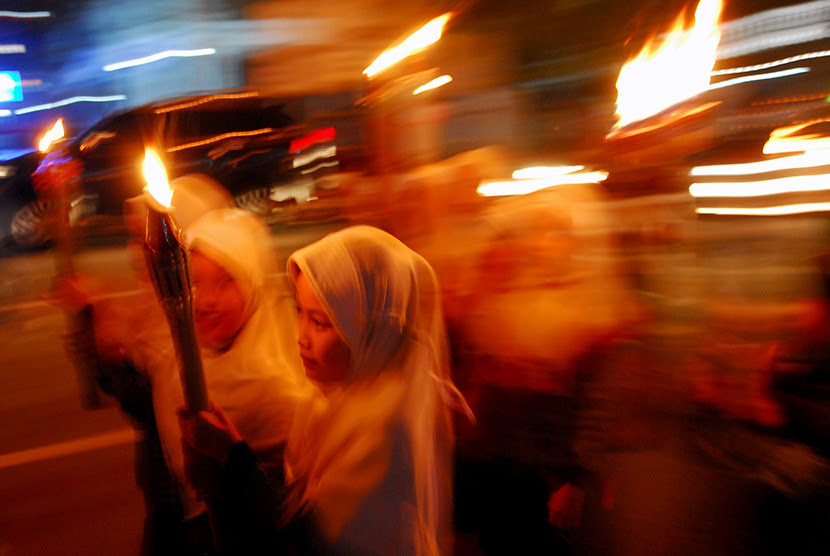 Pawai Obor Meriahkan Tahun Baru Islam di Jambi  Republika 