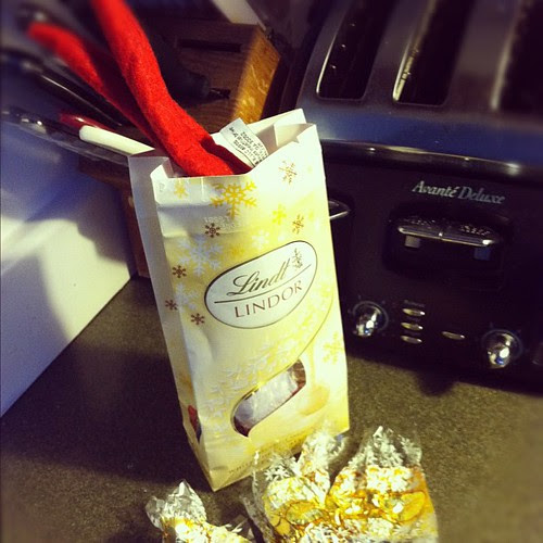 Buddy is an elf  my own heart. We share an affinity for Lindt culture. #elfontheshelf