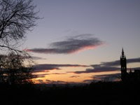 Sunset from Park Circus, Glasgow