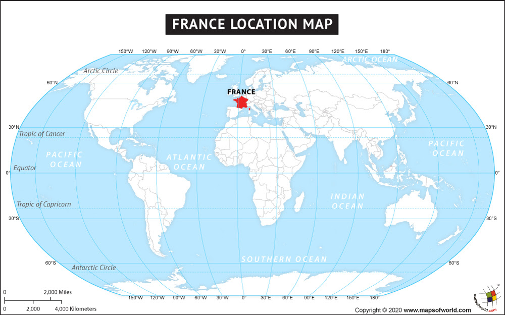 france on map