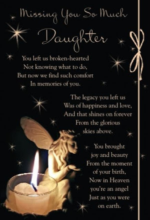 Losing A Daughter Memorial Quotes. QuotesGram