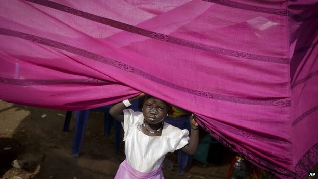 Young girl at UN compound in Juba, South Sudan