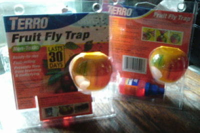 TERRO® Fruit Fly Traps lure adult fruit flies into the trap using a non-toxic, food-based liquid lure. Once the flies enter the trap, they cannot escape to continue breeding and multiplying.