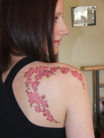 upper back tattoos women. Female Tattoos, Cherry Blossom