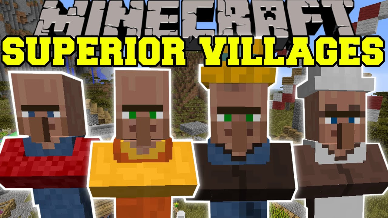 Minecraft: SUPERIOR VILLAGES (NEW VILLAGERS, BUILDINGS 