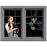 WOWindow Posters Dorothy and Wicked Witch Classic Halloween Window Decoration, Includes Two 3 by 5 feet Posters