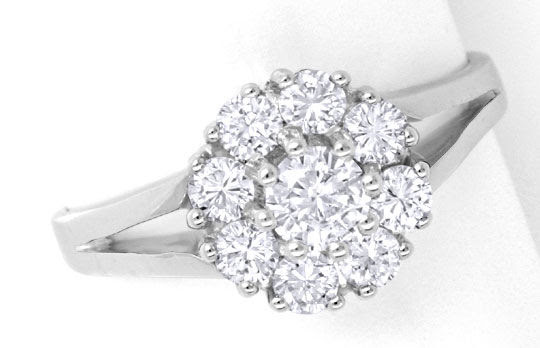 Original-Foto 2, DIAMANTRING 0,95 BRILLANTEN RIVER WEISSGOLD LUXUS! NEU!