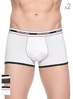 Cotonella Pack 4 Boxers con Perfiles Color (Negro / Blanco)