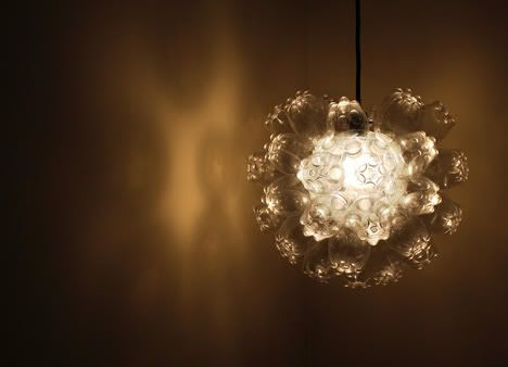 plastic bottle sphere lamp