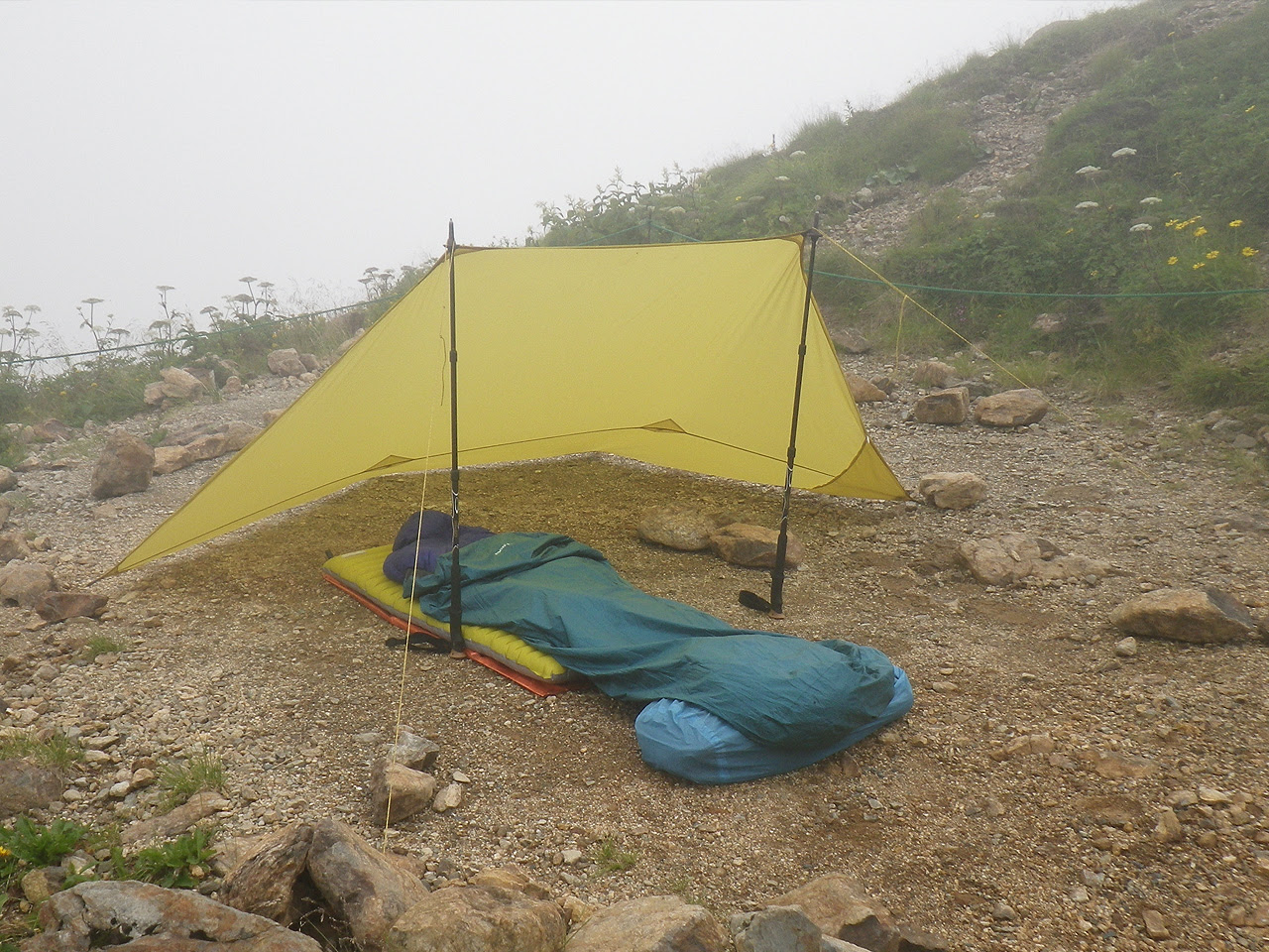 登山テント用品の軽量化 テントは止めて 軽いものを選ぶのもあり
