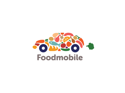 foodmobile1 40 Flourishing Fruit and Vegetable Logo Designs