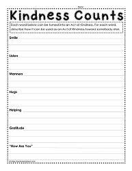  kindness worksheetsworksheets random acts of kindness self esteem