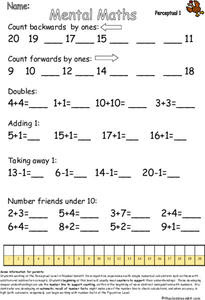 Mental Math Skills Worksheet for 2nd - 3rd Grade | Lesson Planet