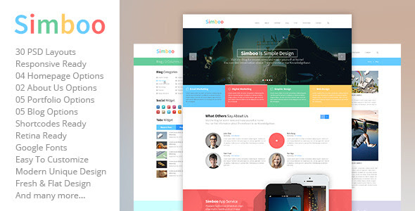 Simboo - Multi Purpose PSD Template - Corporate PSD Templates