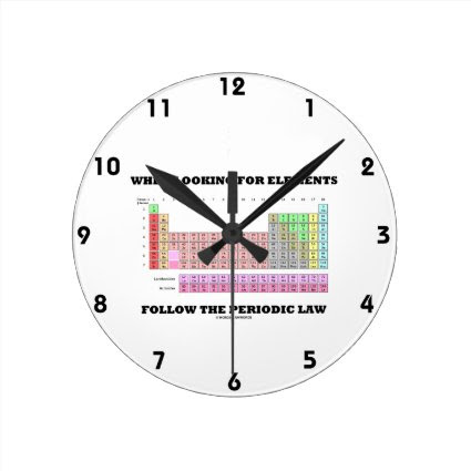 When Looking For Elements Follow The Periodic Law Round Wallclock