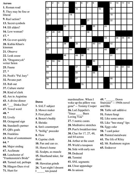 Whether you're looking for a fun activity for yourself or a group of friends, these printable crossword puzzles are sure to provide hours of entertainment. easy crossword puzzles printable daily template