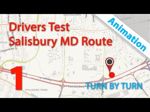 Drivers Test Route | Salisbury MD Animation 1 