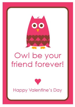 Owl Valentine's Day Cards {Free Printable}