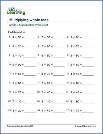 Webthe 3rd grade math worksheets pdf library below is organized into 12 key math topics that every 3rd grade student must learn, including addition and subtraction, multiplication and division, fractions, place value and rounding, data charts and graphing, geometry, word problems, and more. grade 3 math printable