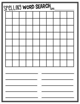Converting to pdf allows a document to be locked to prevent editing. blank word search template freebie by teaching under the sea tpt