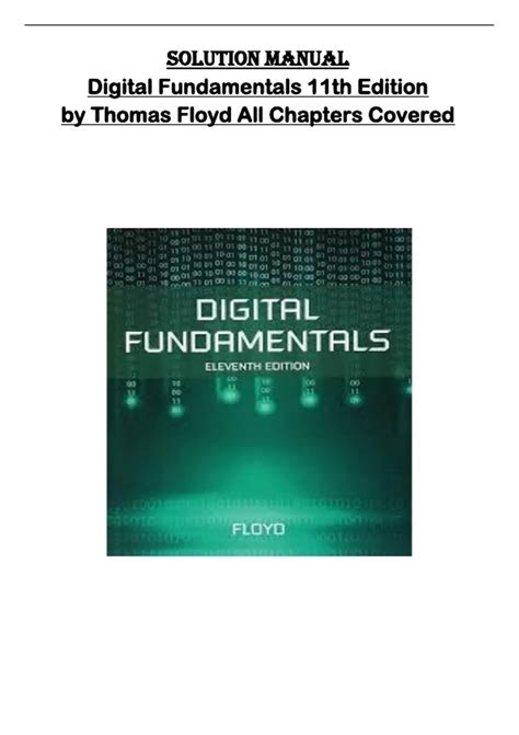 Download Digital Fundamentals Floyd Solutions Manual
