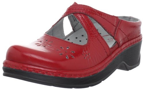 Klogs USA Women's Carolina Clog,Red Crinkle Patent,10 M US On Sale