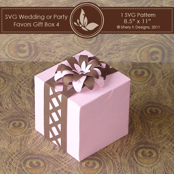 Download SVG Favors Gift Box 4 With Flower & Border | Shery K Designs