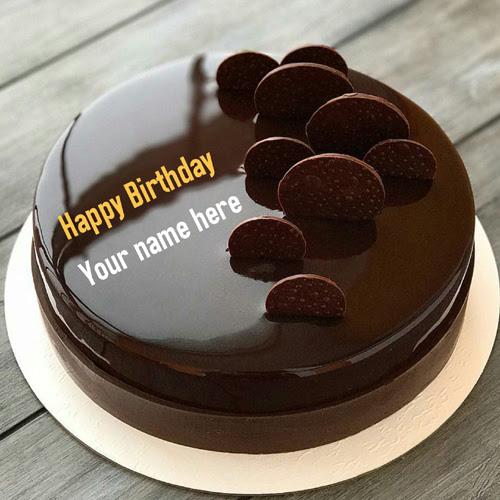 Happy Birthday Chocolate Cake With Name Edit
