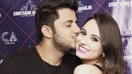 Reprodução/Instagram - Cristiano Araújo e a namorada Allana Moraes, mortos no acidente