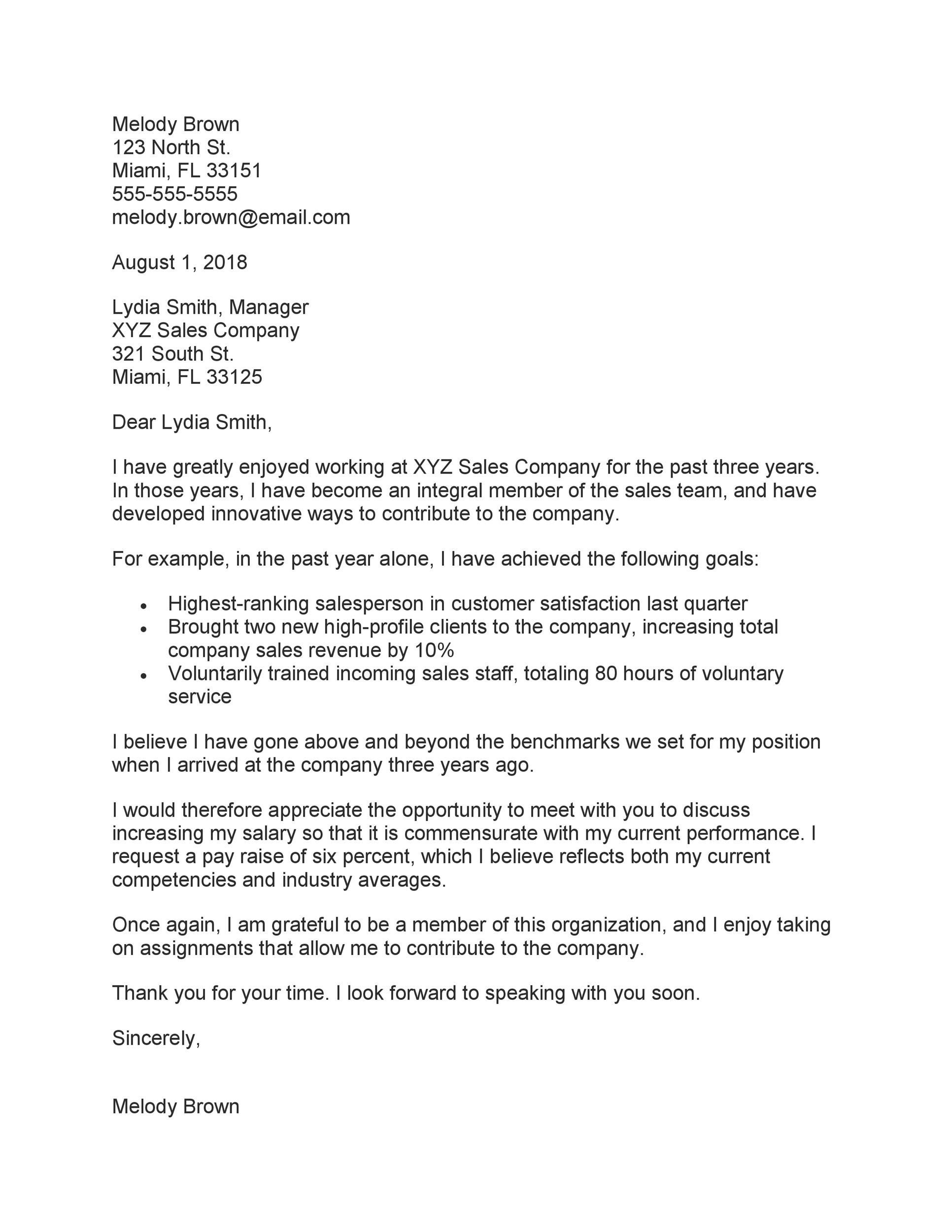 50 Best Salary Increase Letters How To Ask For A Raise