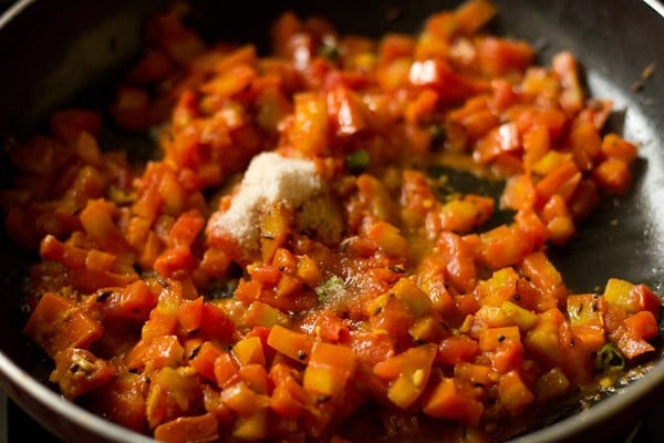 making sev tameta nu shaak recipe