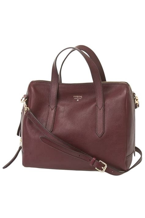 fossil sydney satchel raisin werent