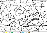 Another color-by-number printable alligator coloring page for your kids or students to print and paint/color.