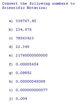 freemathtutoring - Scientific Notation Exercises part of the official ...