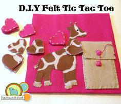 D.I.Y Giraffe Tic Tac Toe from felt