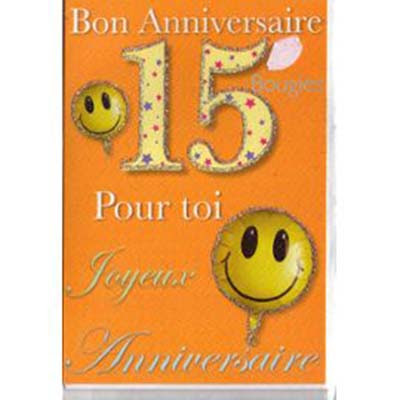 Carte Anniversaire 15 Ans
