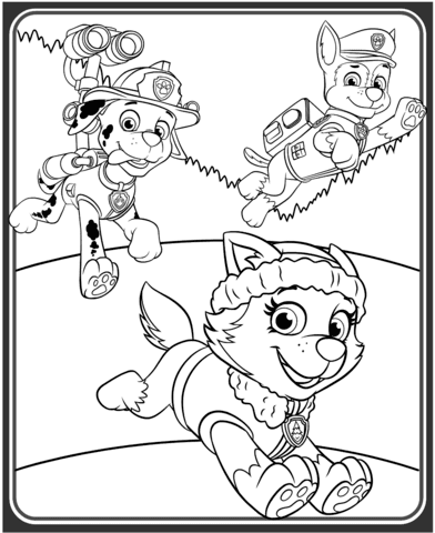 Everest, Marshall and Chase coloring page | Free Printable ...