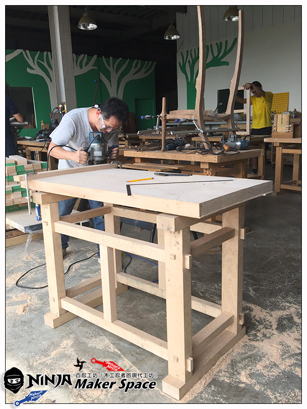 Workbench木工坊一定要有的好夥伴 親手做 陪我長長久久玩木的實木榫接工作桌 上課花絮 木工忍者的自造工坊 百忍工坊
