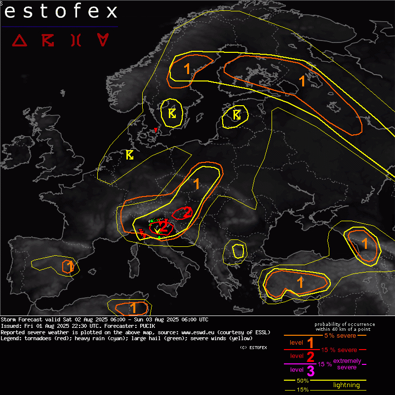 Riesgo de tormentas (ESTOFEX)