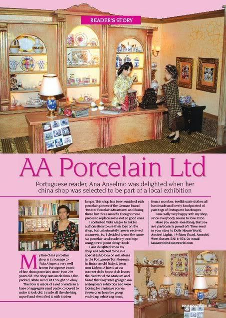 Artigo publicado na Dolls House World