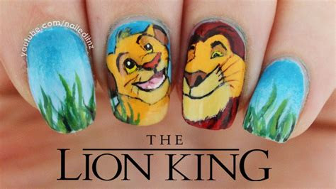 lion king handpainted nail art tutorial nailed