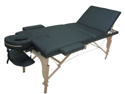 BestMassage 72 L 2 Pad Black PU Reiki Portable Massage Table U3